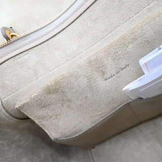 Grained Calfskin Taupe Mini Belt Bag