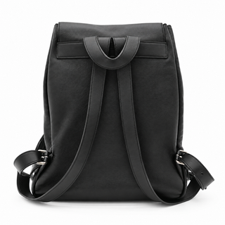 Black Fringe Festival Leather Backpack