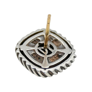 Two-Tone Albion Pave Diamond Stud Earrings