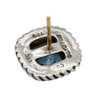 Two-Tone Albion Blue Topaz Stud Earrings