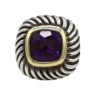Two-Tone Albion Amethyst Stud Earrings
