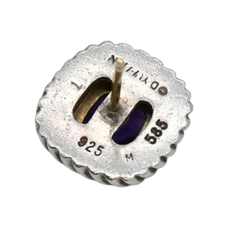 Two-Tone Albion Amethyst Stud Earrings