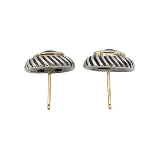 Two-Tone Albion Amethyst Stud Earrings