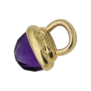 Two-Tone Amethyst Acorn Drop Earrings