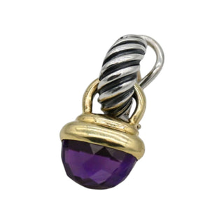 Two-Tone Amethyst Acorn Drop Earrings