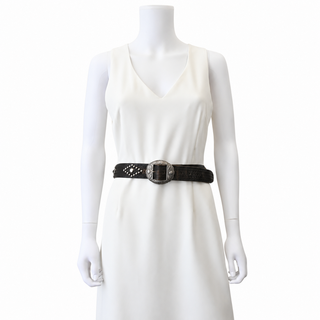 Tooled Embellished Leather Western Belt