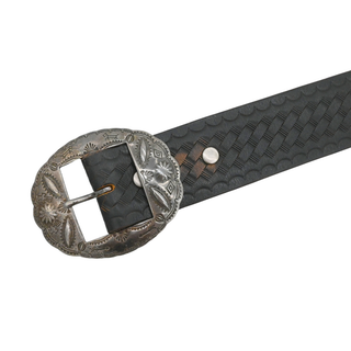 Tooled Embellished Leather Western Belt