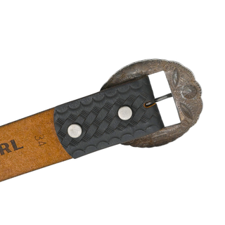 Tooled Embellished Leather Western Belt