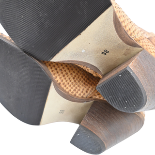 Embossed Exotic-Style Leather Western Boots