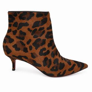 So Kate Booty Leopard Calf Hair Ankle Boots