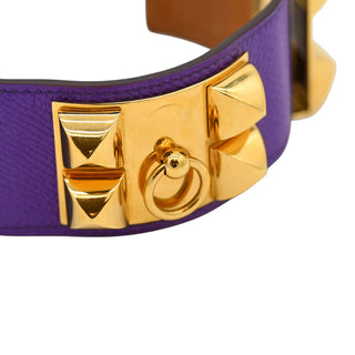 Purple Collier de Chien Leather Bracelet