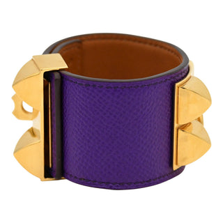 Purple Collier de Chien Leather Bracelet