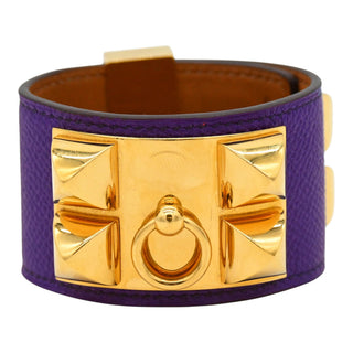 Purple Collier de Chien Leather Bracelet