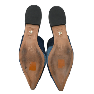 J'Adior Denim Patchwork Slingback Flats