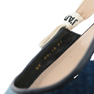 J'Adior Denim Patchwork Slingback Flats