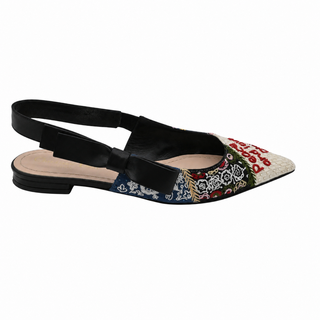 Peace and Love Embroidered Slingback