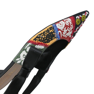 Peace and Love Embroidered Slingback