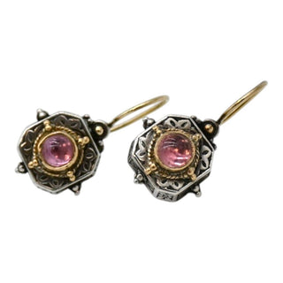 Byzantine Pink Tourmaline Drop Earrings