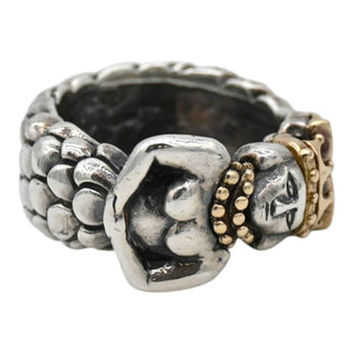 Sterling Silver & 14K Mermaid Crown Statement Ring