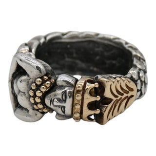 Sterling Silver & 14K Mermaid Crown Statement Ring