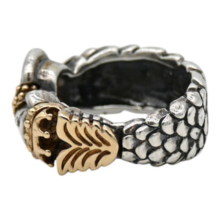 Sterling Silver & 14K Mermaid Crown Statement Ring