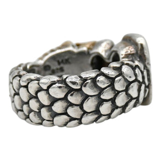 Sterling Silver & 14K Mermaid Crown Statement Ring