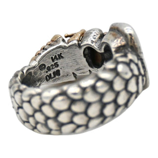Sterling Silver & 14K Mermaid Crown Statement Ring
