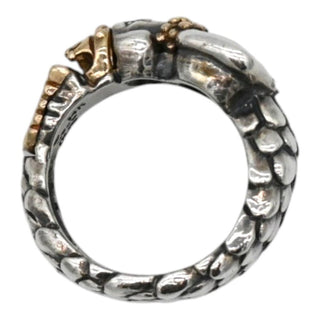 Sterling Silver & 14K Mermaid Crown Statement Ring
