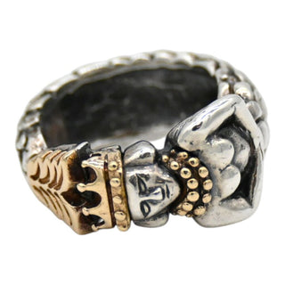 Sterling Silver & 14K Mermaid Crown Statement Ring