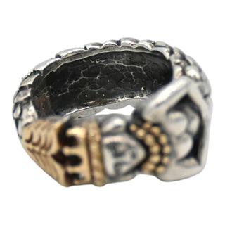 Sterling Silver & 14K Mermaid Crown Statement Ring