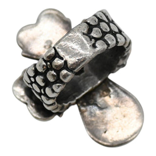 Sterling Silver Red Gemstone Cross Statement Ring