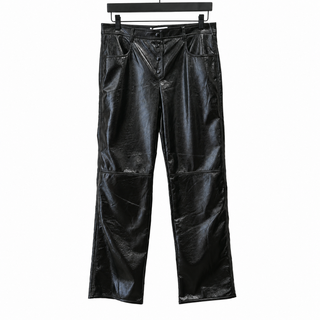 Patent Faux Leather Straight Leg Pants