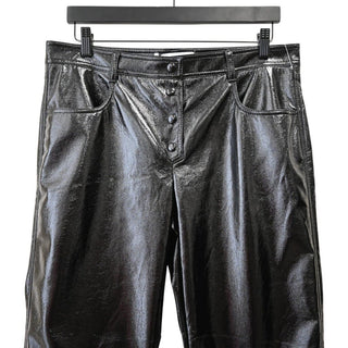 Patent Faux Leather Straight Leg Pants