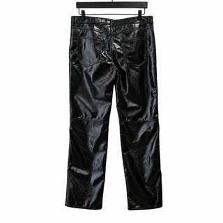 Patent Faux Leather Straight Leg Pants