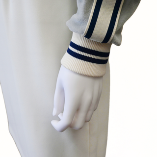 Gray Velvet Jersey Teddy Track Jacket