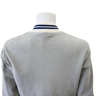 Gray Velvet Jersey Teddy Track Jacket
