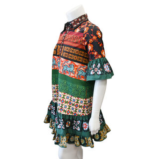 Choux Patchwork Mini Dress