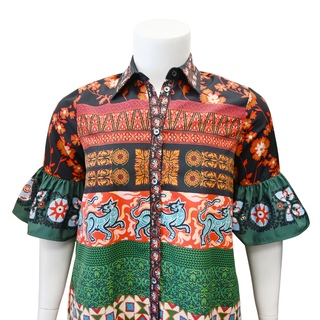 Choux Patchwork Mini Dress
