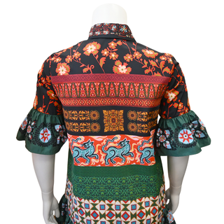 Choux Patchwork Mini Dress