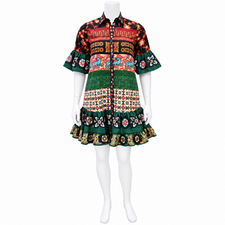Choux Patchwork Mini Dress