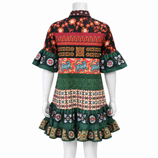 Choux Patchwork Mini Dress