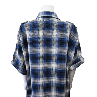 GOLDEN GOOSE | 3D Cotton Check Baguette Embroidered Overshirt Dress