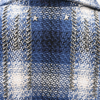 GOLDEN GOOSE | 3D Cotton Check Baguette Embroidered Overshirt Dress