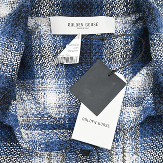 GOLDEN GOOSE | 3D Cotton Check Baguette Embroidered Overshirt Dress
