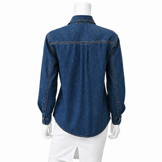 Blue Bow Tie Denim Shirt