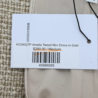 Gold Amelia Tweed Mini Dress