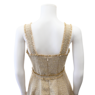 Gold Amelia Tweed Mini Dress