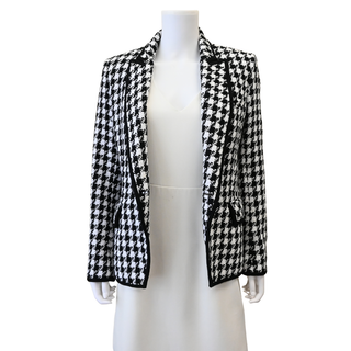 Woven Houndstooth Dickey Jacket