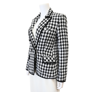 Woven Houndstooth Dickey Jacket