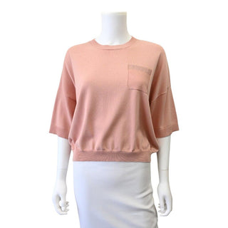 Peony Pink Pure Cotton Yarn Sweater